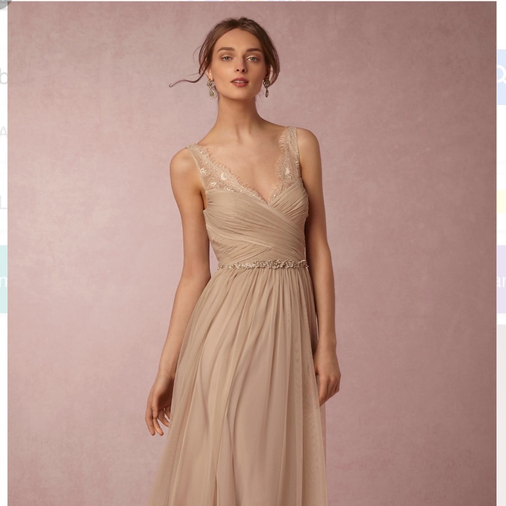 Bhldn Fleur Dress - Sandstone